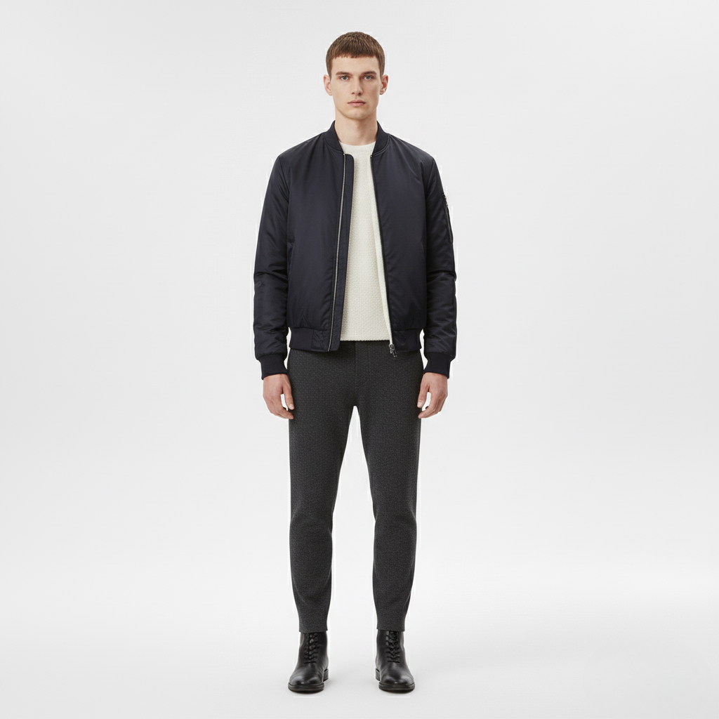 Granatowa Kurtka Bomber