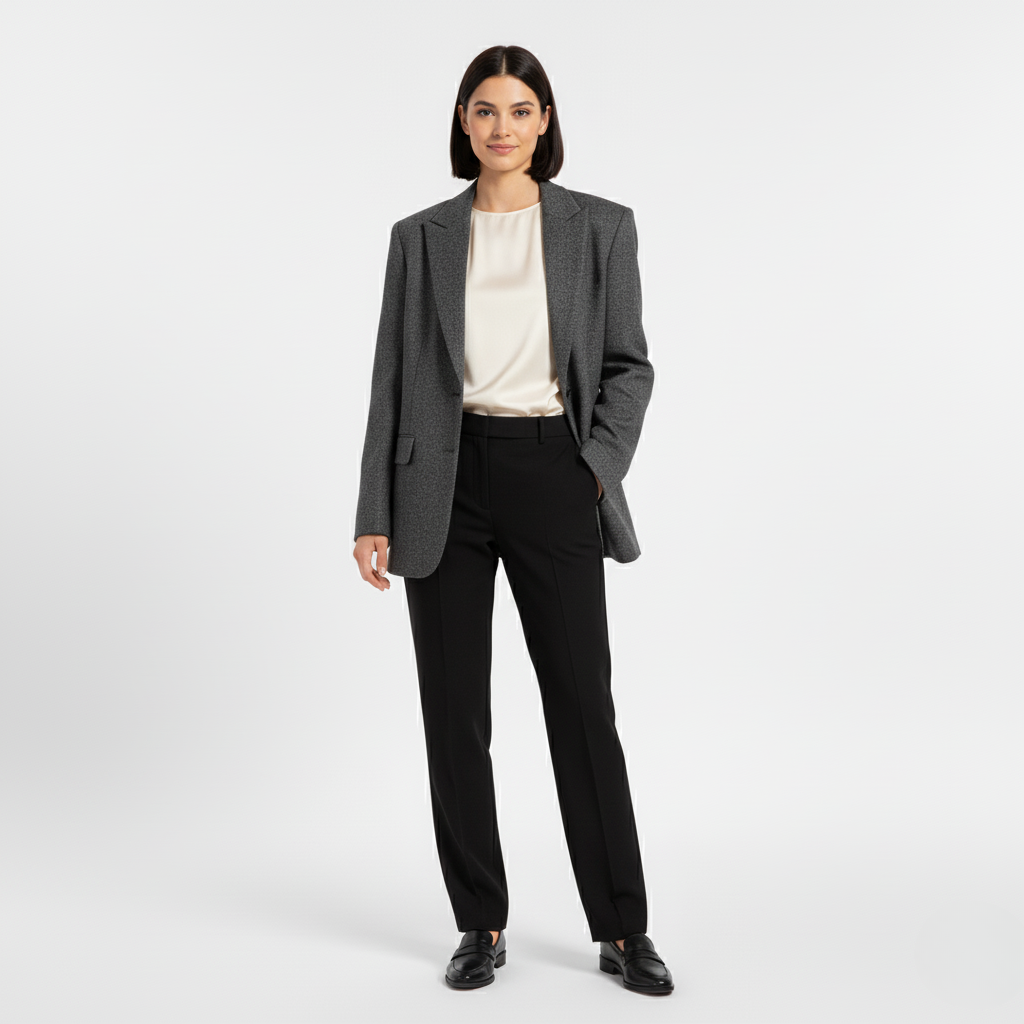 Szary Marynarkowy Zestaw