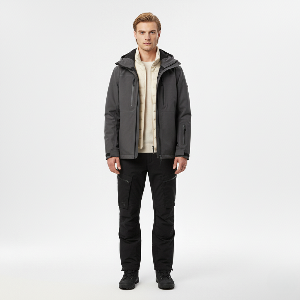 Techniczna Kurtka z Kapturem